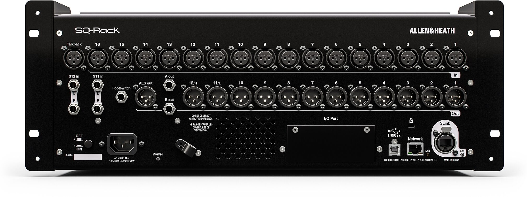 Allen and Heath SQ-Rack Digital Mixer, New, Action Position Back