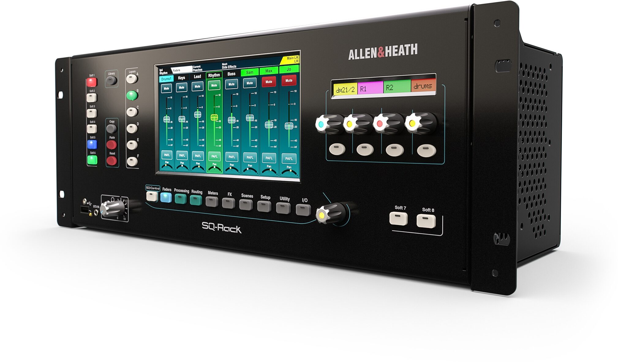 Allen and Heath SQ-Rack Digital Mixer, New, Action Position Back
