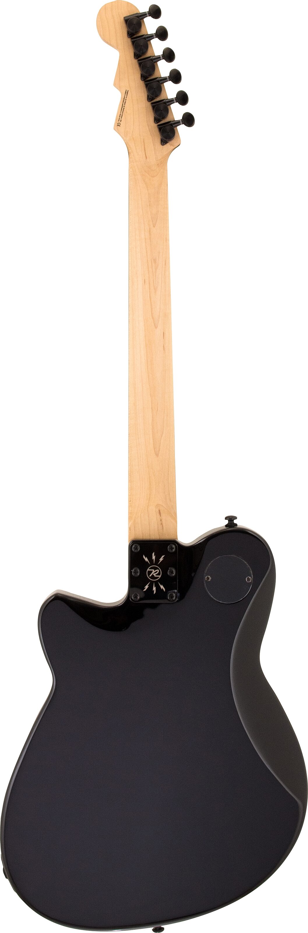 Reverend Charger RA Blackout Edition Electric Guitar, Blackout, Action Position Back