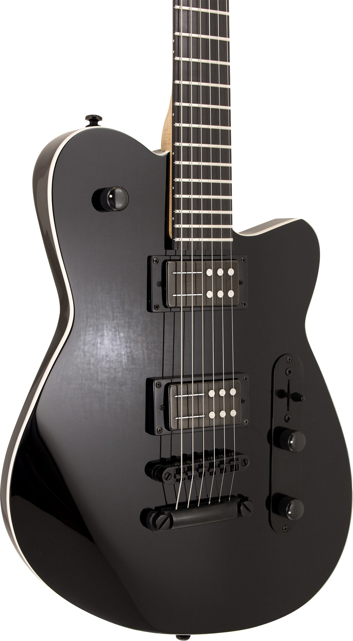 Reverend Charger RA Blackout Edition Electric Guitar, Blackout, Action Position Back