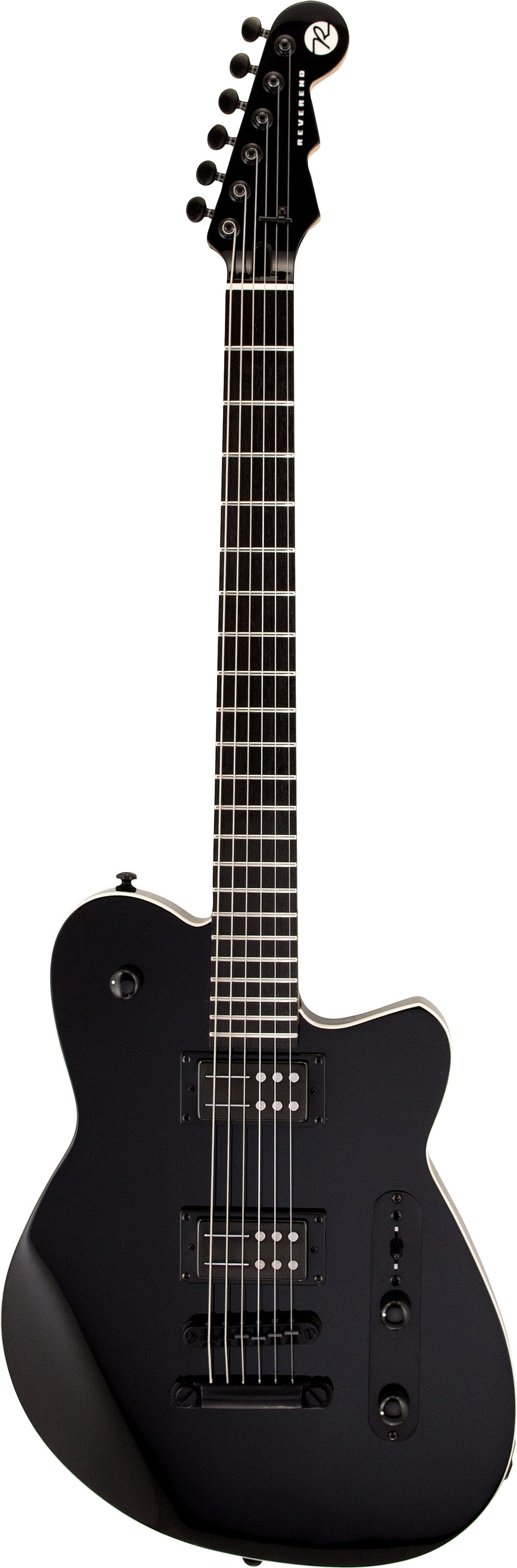 Reverend Charger RA Blackout Edition Electric Guitar, Blackout, Action Position Back