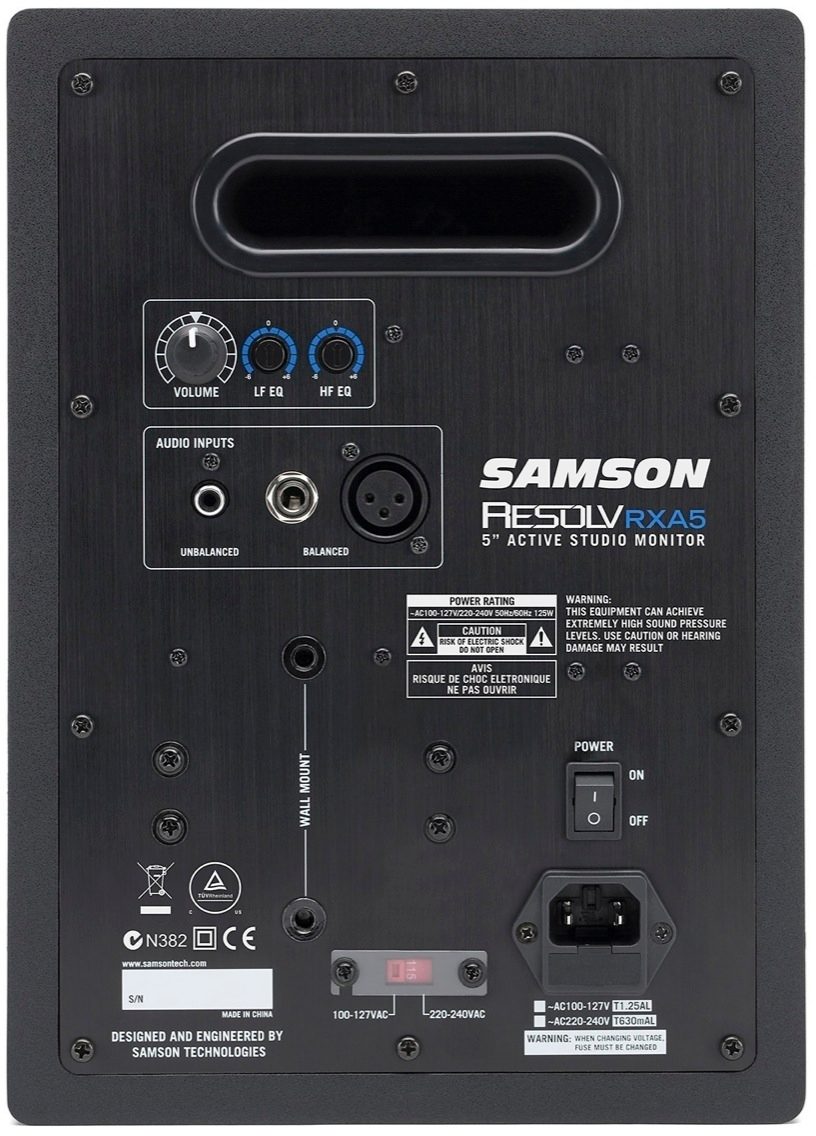 Samson Resolv RXA5 2-Way Active Studio Reference Monitor, Back