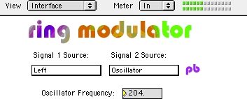 Cycling '74 Pluggo 3.1 VST MAS RTAS (Macintosh), Distortion - Ring Modulator