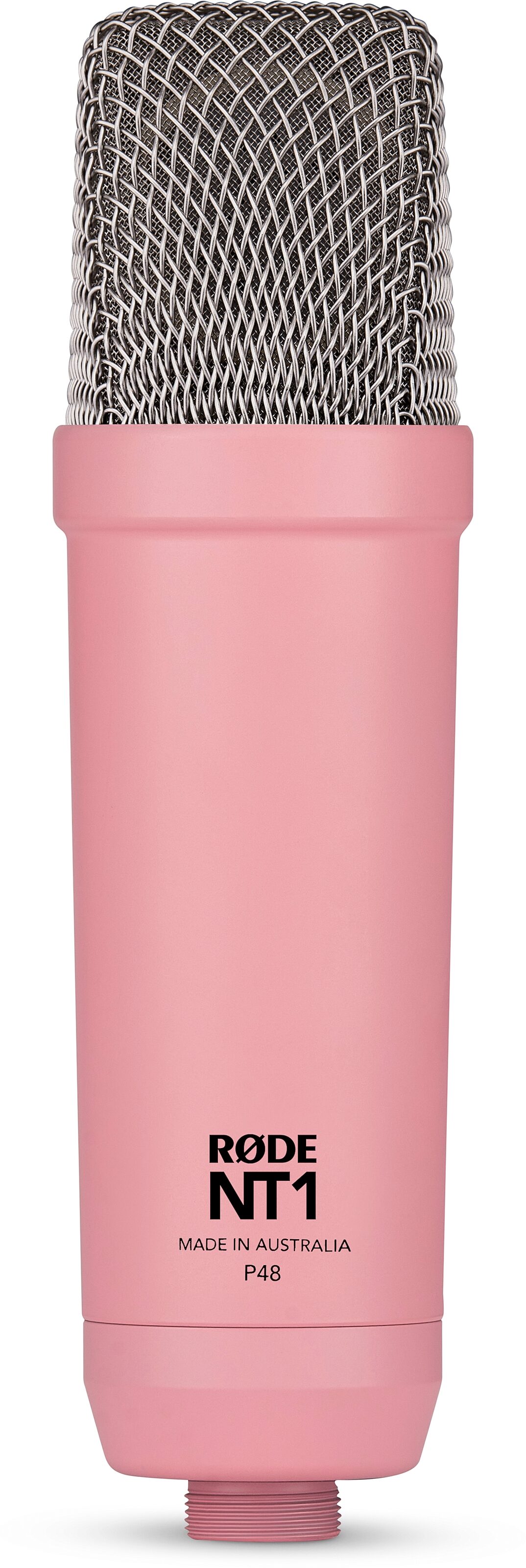 Rode NT1 Signature Series Studio Condenser Microphone, Pink, Open Box (Like New), Mic Rear