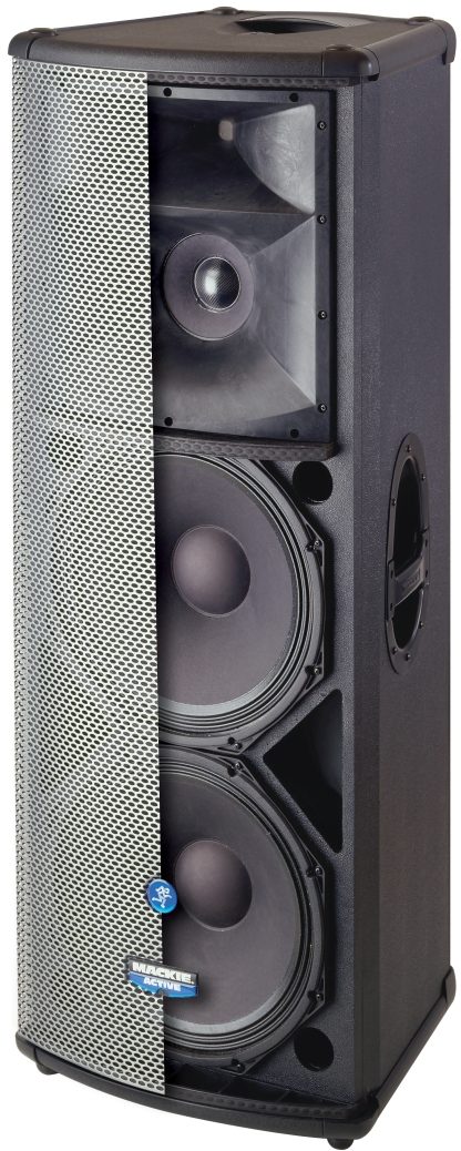 Mackie SA1532Z 3-Way Active Loudspeaker (1300 Watts, 2x15 in.), Half Grill