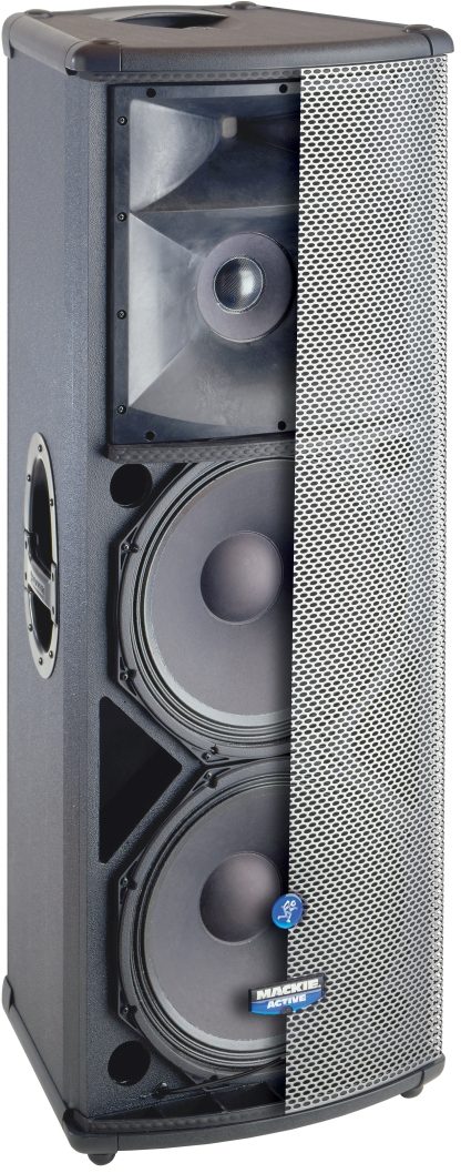 Mackie SA1532Z 3-Way Active Loudspeaker (1300 Watts, 2x15 in.), Alt Half Grill