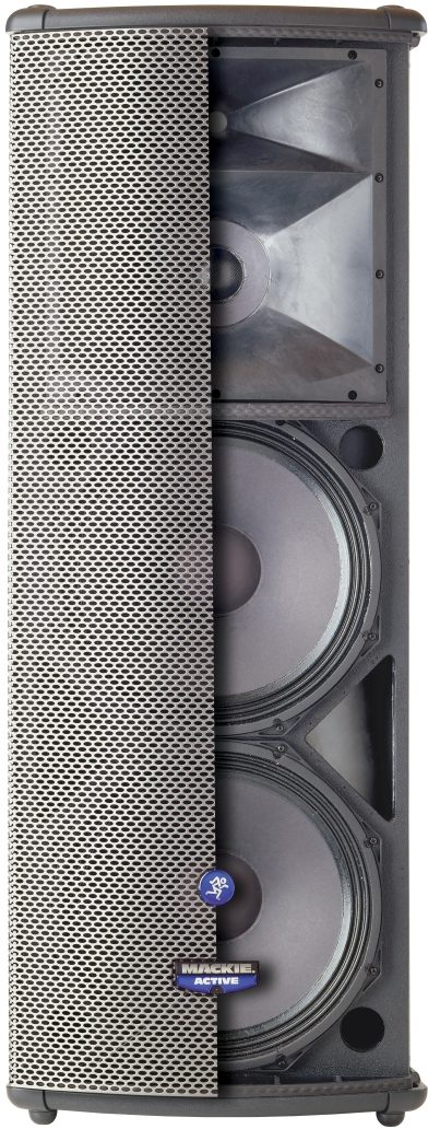 Mackie SA1532Z 3-Way Active Loudspeaker (1300 Watts, 2x15 in.), Front Half Grill