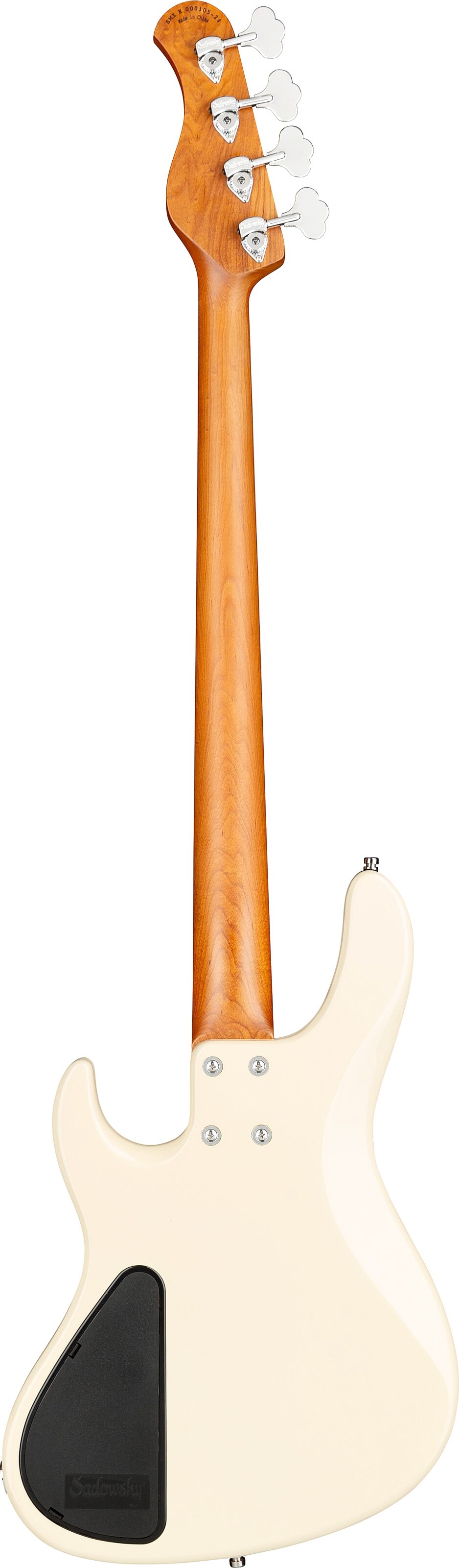 Sadowsky MetroExpress MS4 Modern Electric Bass, with Maple Fingerboard, Olympic White, Action Position Back