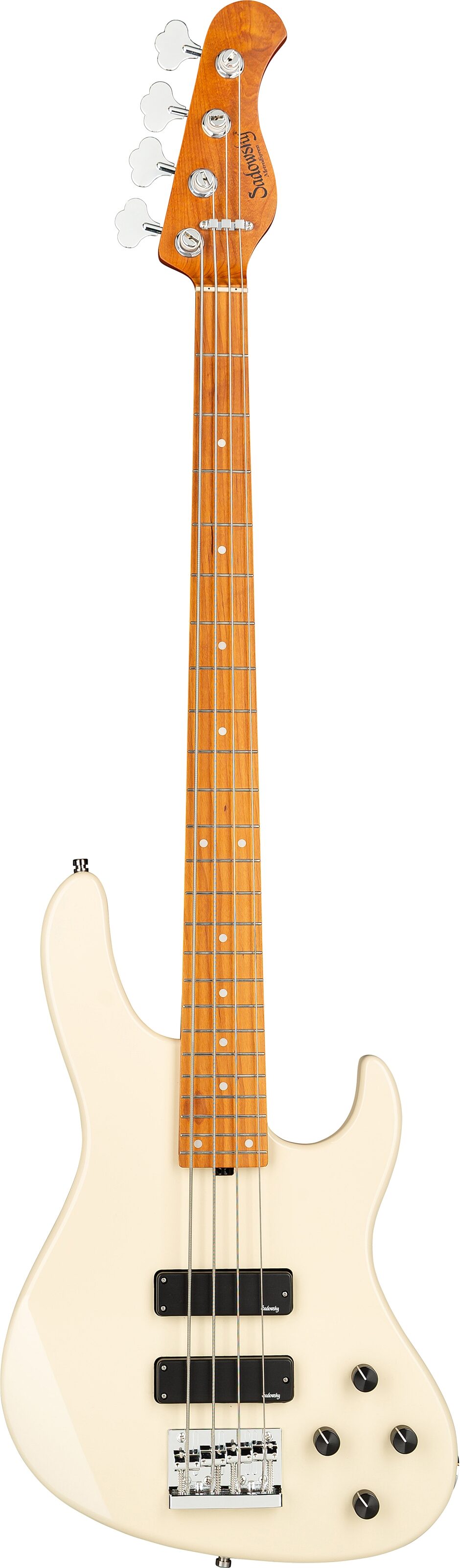 Sadowsky MetroExpress MS4 Modern Electric Bass, with Maple Fingerboard, Olympic White, Action Position Back