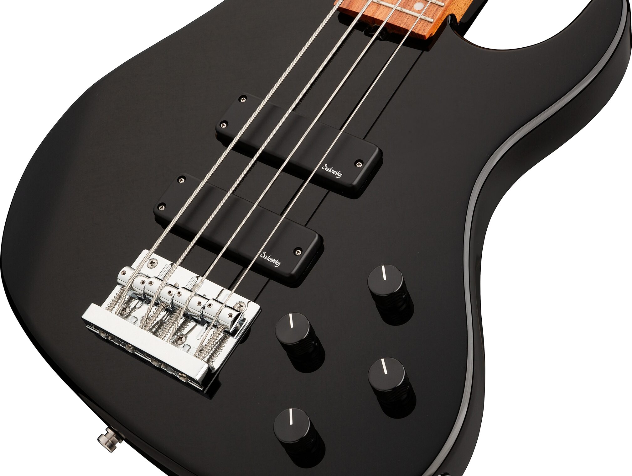 Sadowsky MetroExpress MS4 Modern Electric Bass, with Morado Fingerboard, Black, Action Position Back
