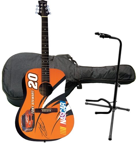 Silvertone NASCAR Acoustic Guitar Package, Tony Stewart