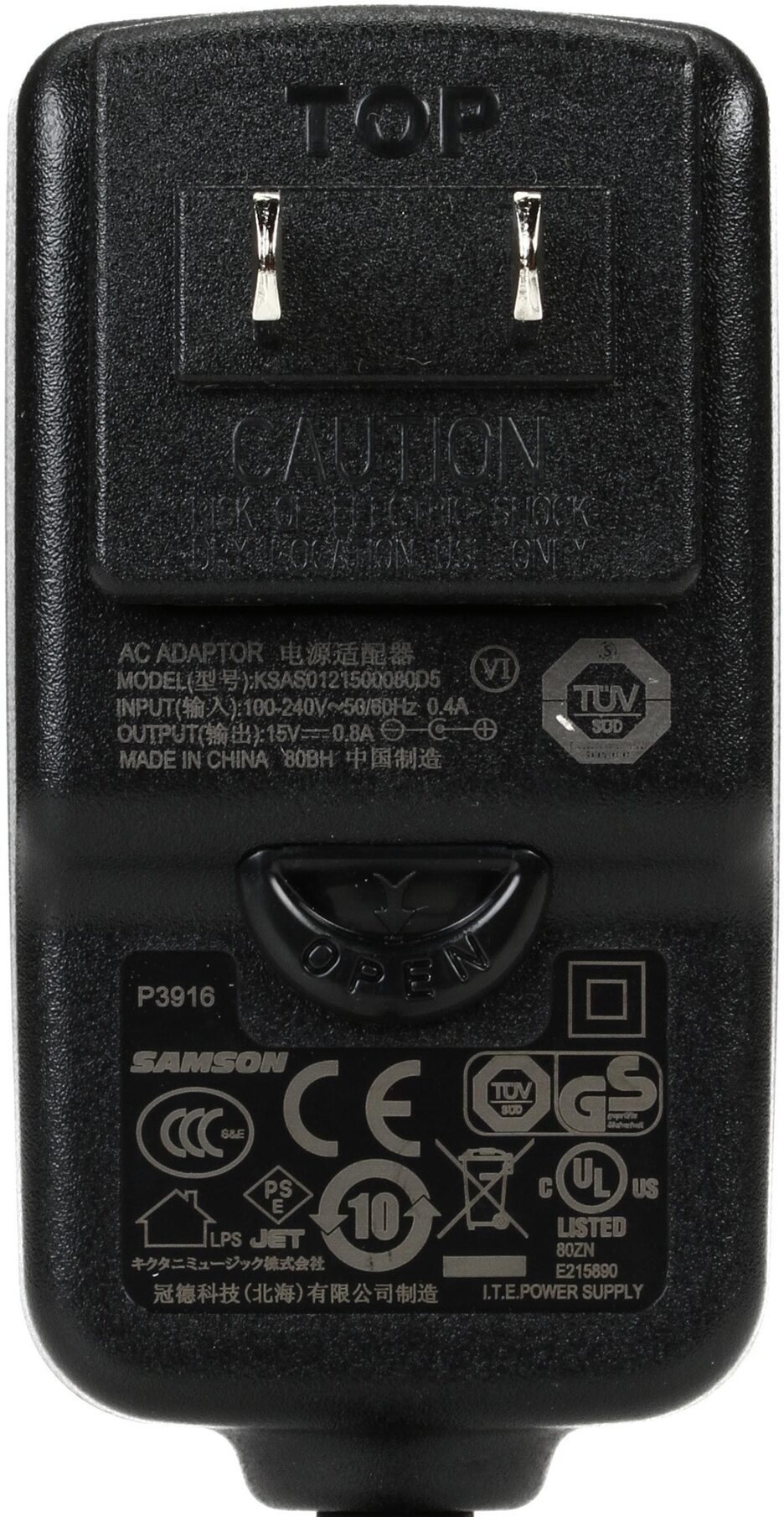 Samson SWA500 Power Supply, New, Action Position Back