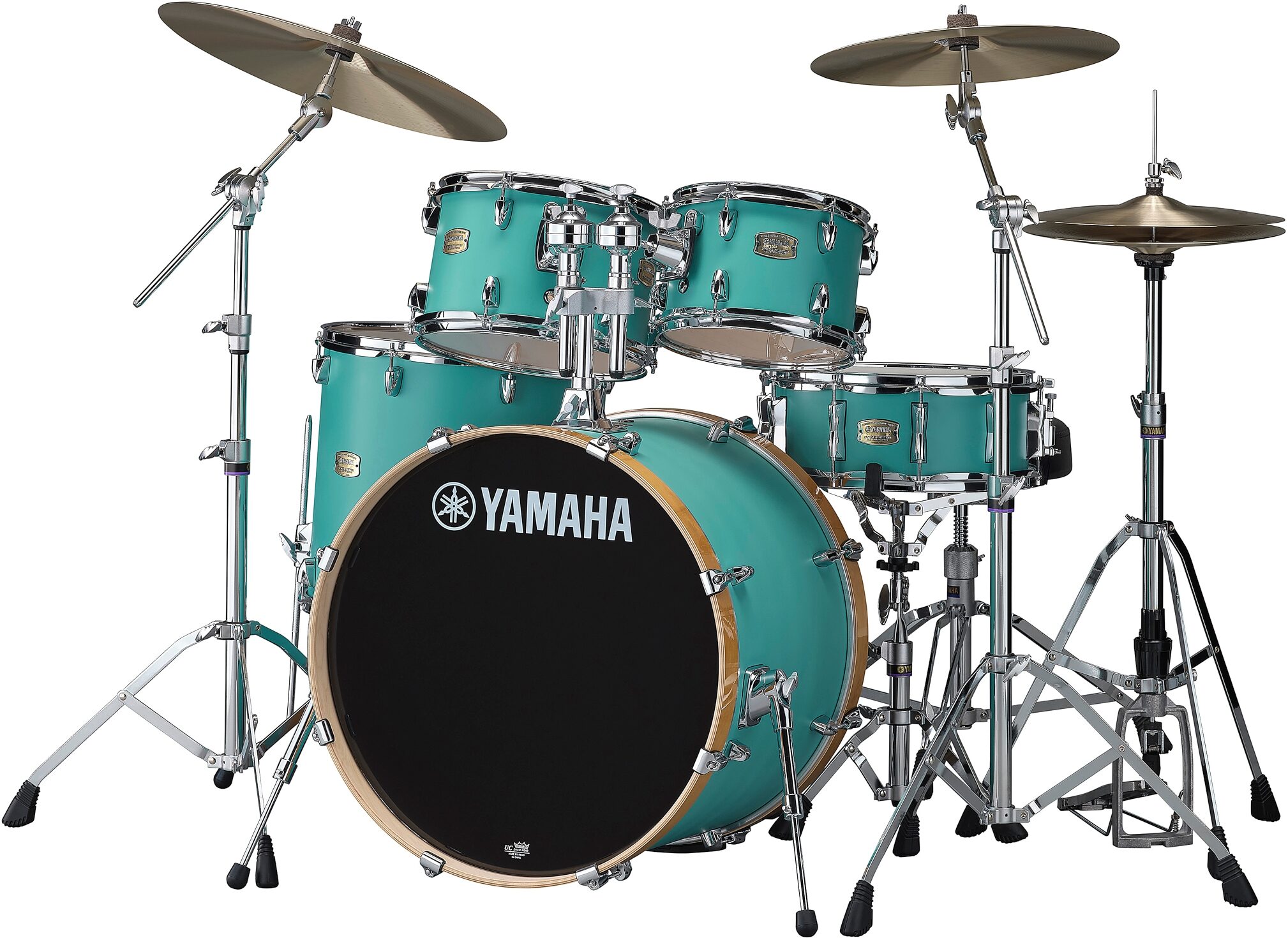 Yamaha SBP2F50 Stage Custom Drum Shell Kit, 5-Piece, Surf Green, Action Position Front