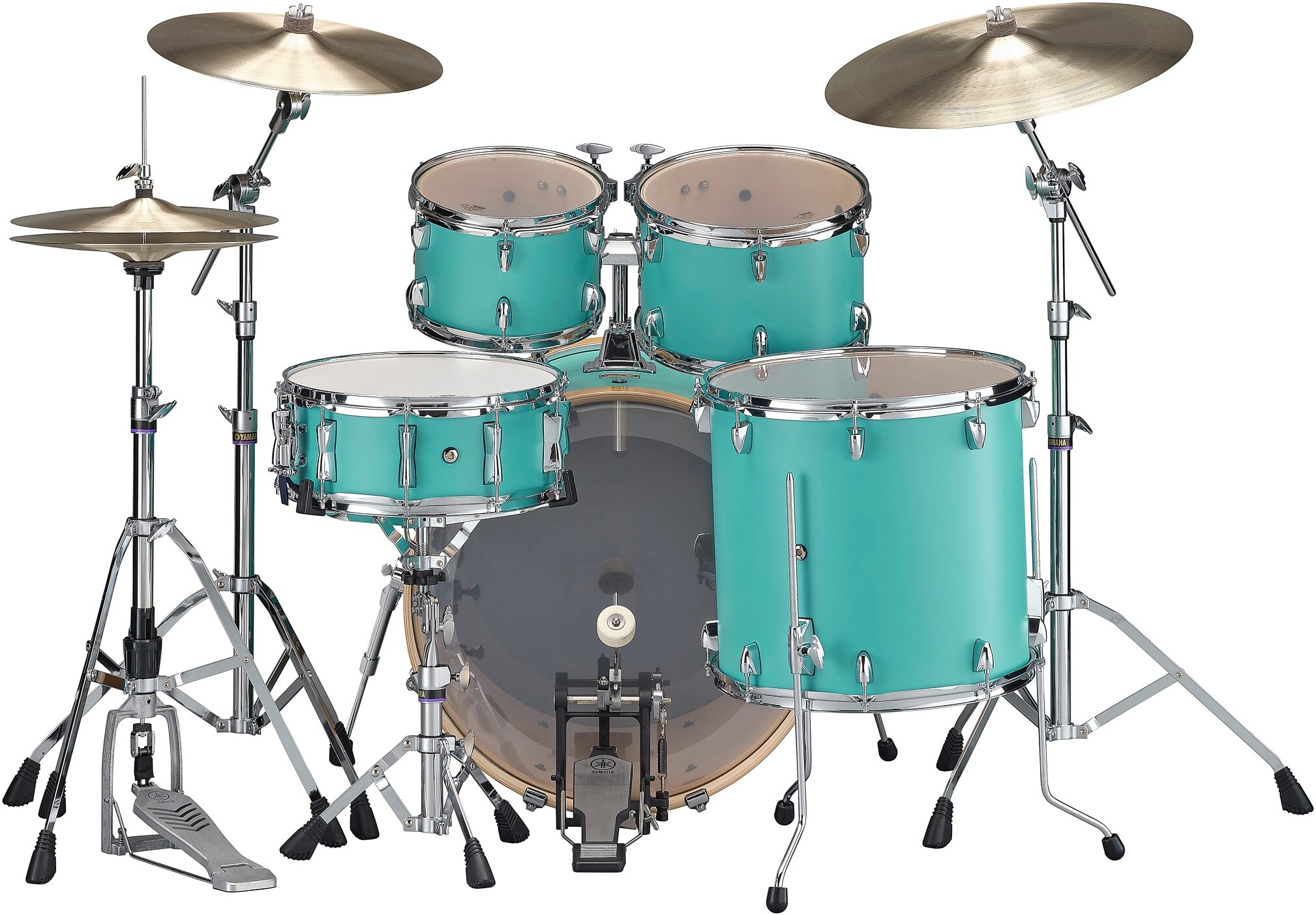 Yamaha SBP2F50 Stage Custom Drum Shell Kit, 5-Piece, Surf Green, Action Position Back