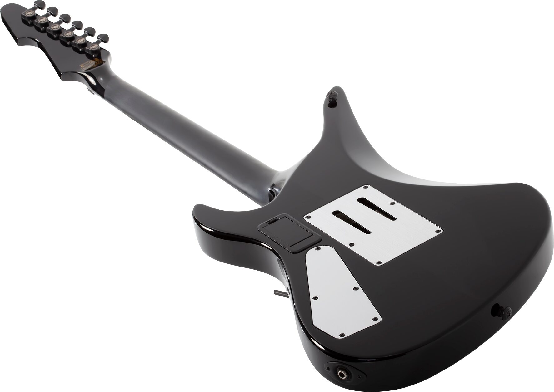 Schecter Avenger FR Przym Palladium Electric Guitar, Gloss Black, Action Position Back