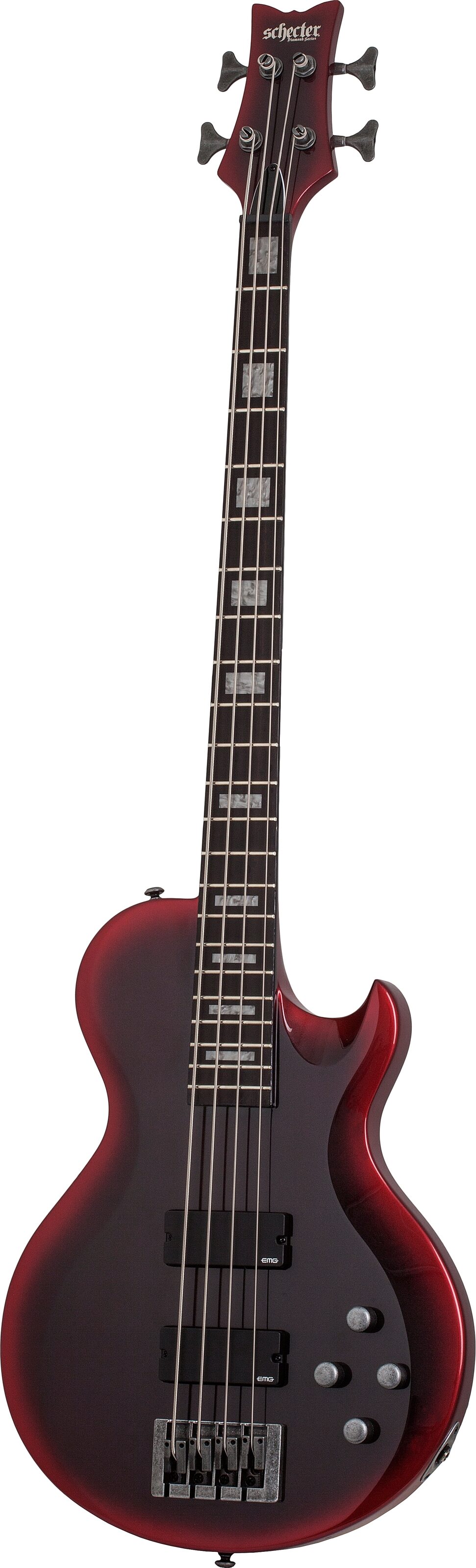 Schecter NP-4 Nadja Peulen Electric Bass, Red Syren, Open Box (Good), Action Position Back