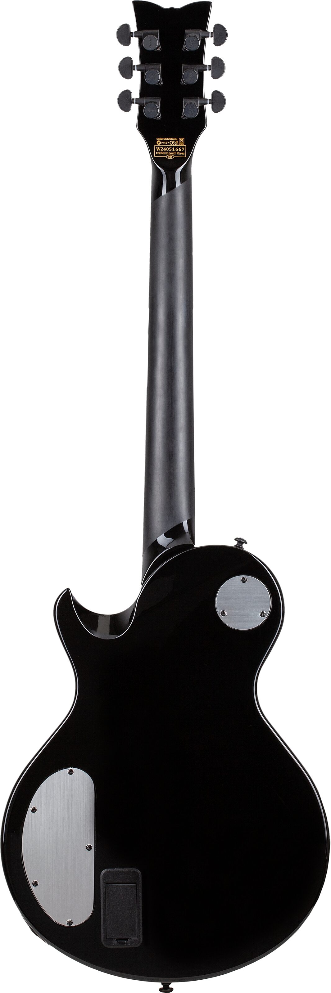 Schecter Solo II Przym Palladium Electric Guitar, Gloss Black, Action Position Back