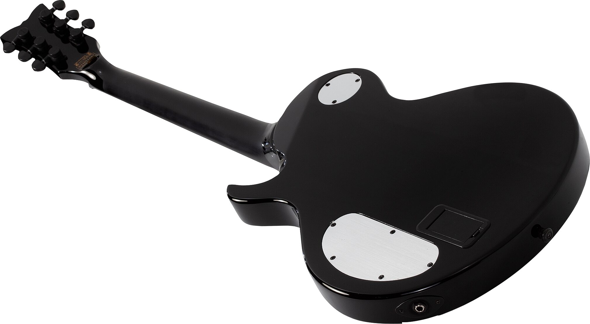 Schecter Solo II Przym Palladium Electric Guitar, Gloss Black, Action Position Back
