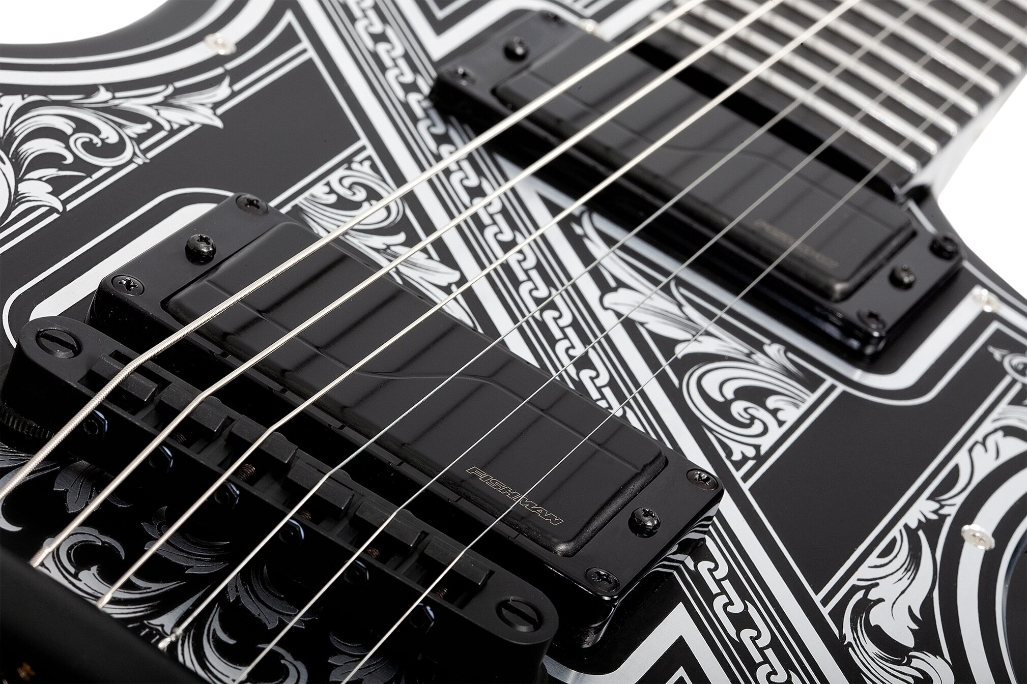 Schecter Solo II Przym Palladium Electric Guitar, Gloss Black, Action Position Back