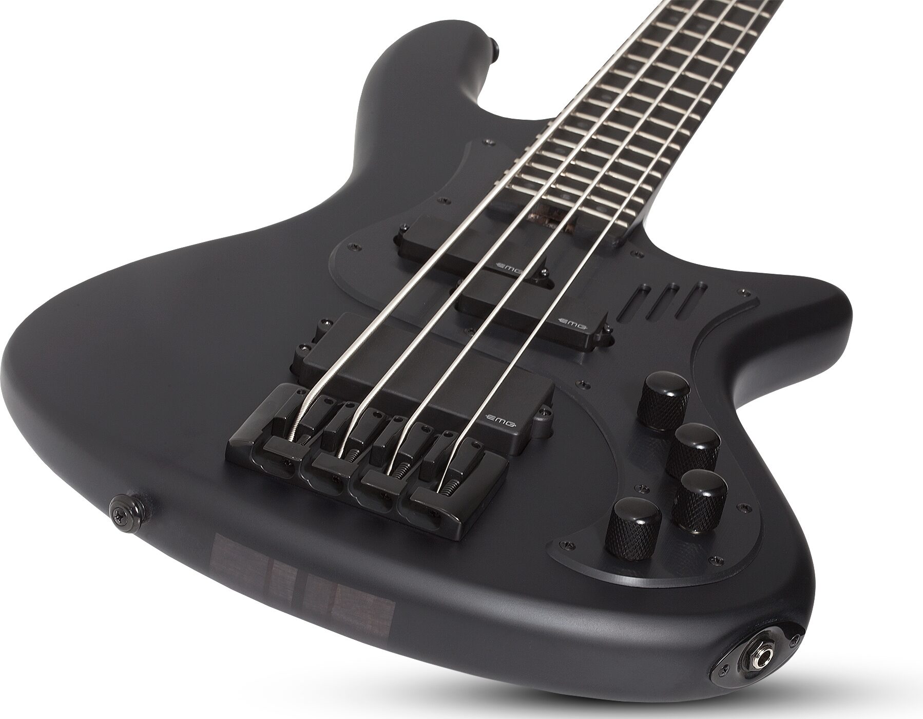 Schecter Stiletto 4 Stealth Pro EX Electric Bass, Satin Black, Action Position Back