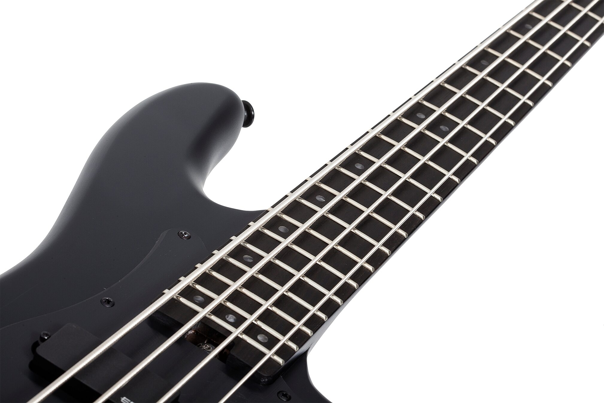 Schecter Stiletto 4 Stealth Pro EX Electric Bass, Satin Black, Action Position Back