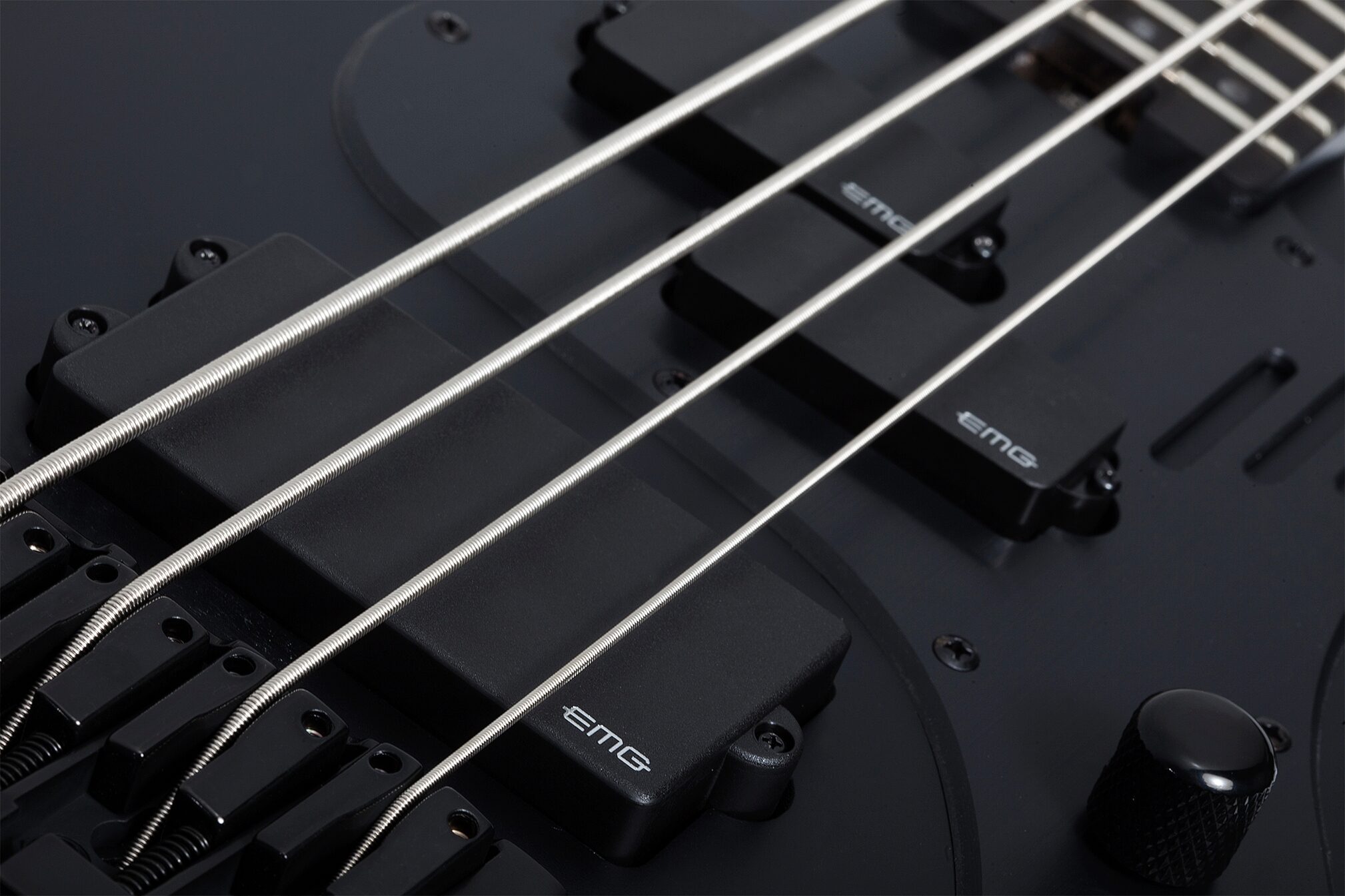 Schecter Stiletto 4 Stealth Pro EX Electric Bass, Satin Black, Action Position Back