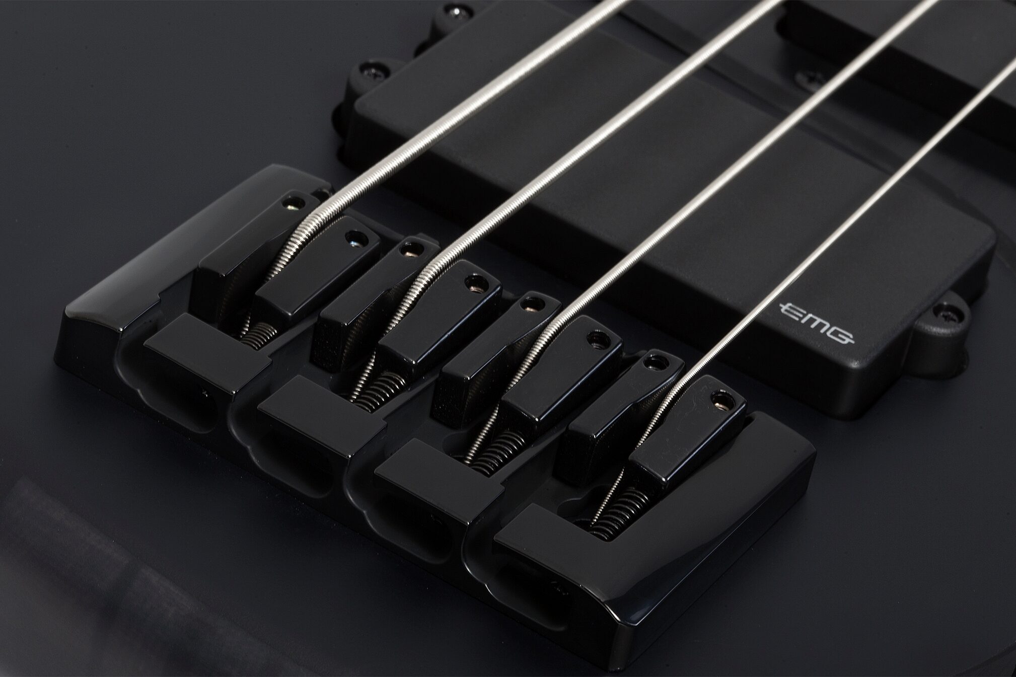 Schecter Stiletto Stealth-4 Electric Bass, Satin Black, Action Position Back