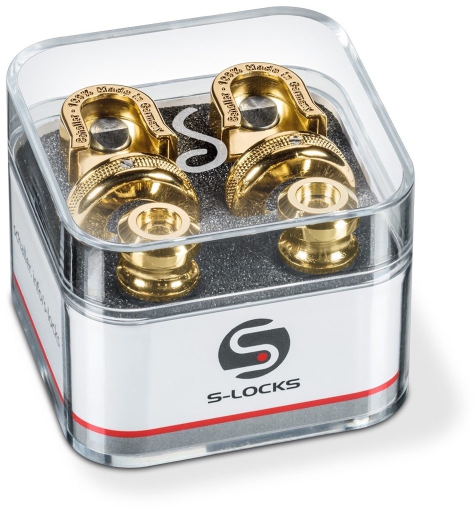Schaller S-Lock Strap Locks, Gold, Main
