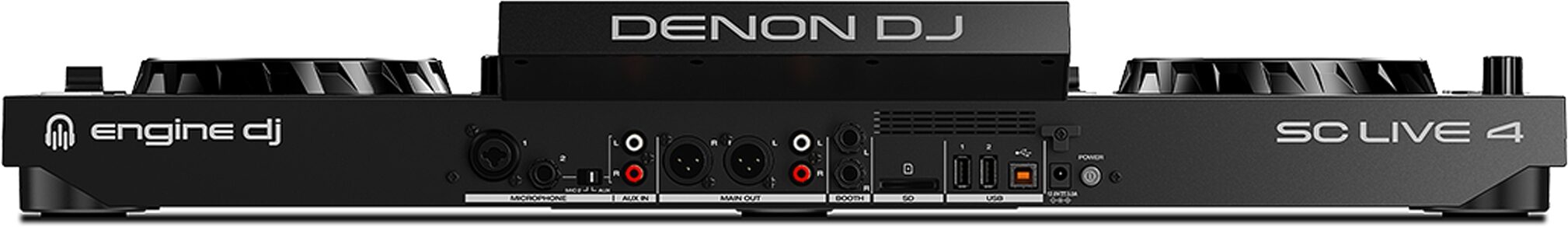 Denon DJ SCLIVE4 4-Deck Standalone DJ Controller with 7-Inch Touchscreen,  Built-in Speakers, and Wi-Fi Music Streaming