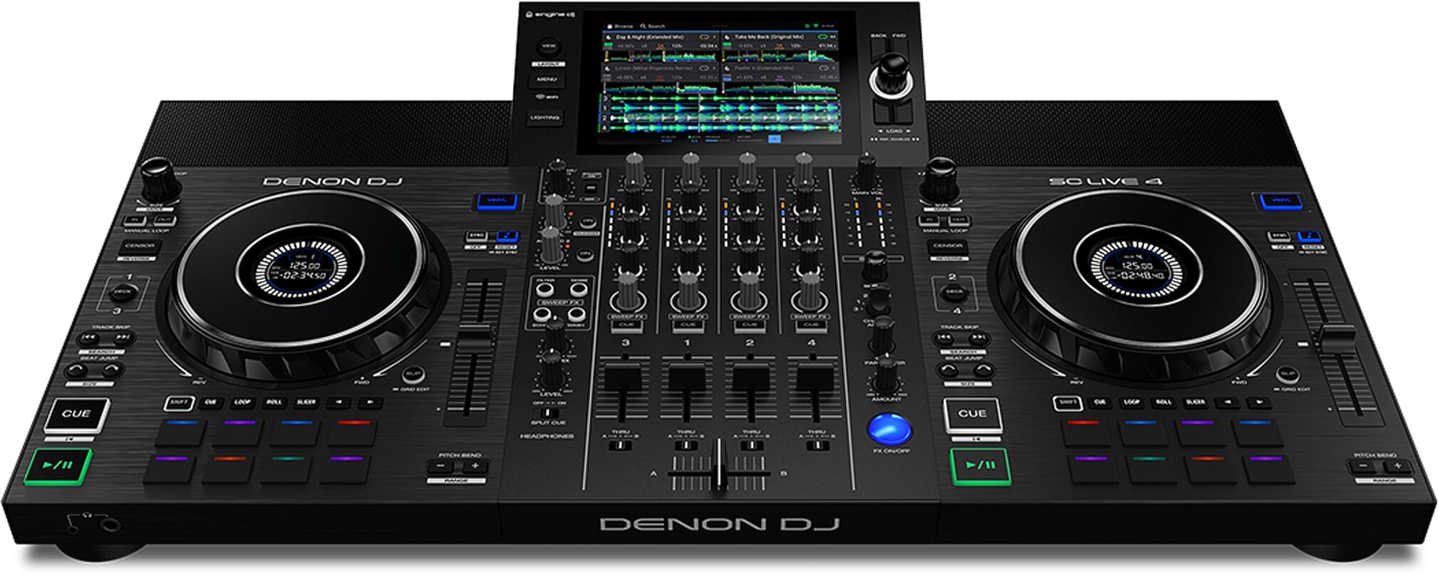 Denon DJ SC LIVE 4 Standalone 4-Deck DJ System with 7