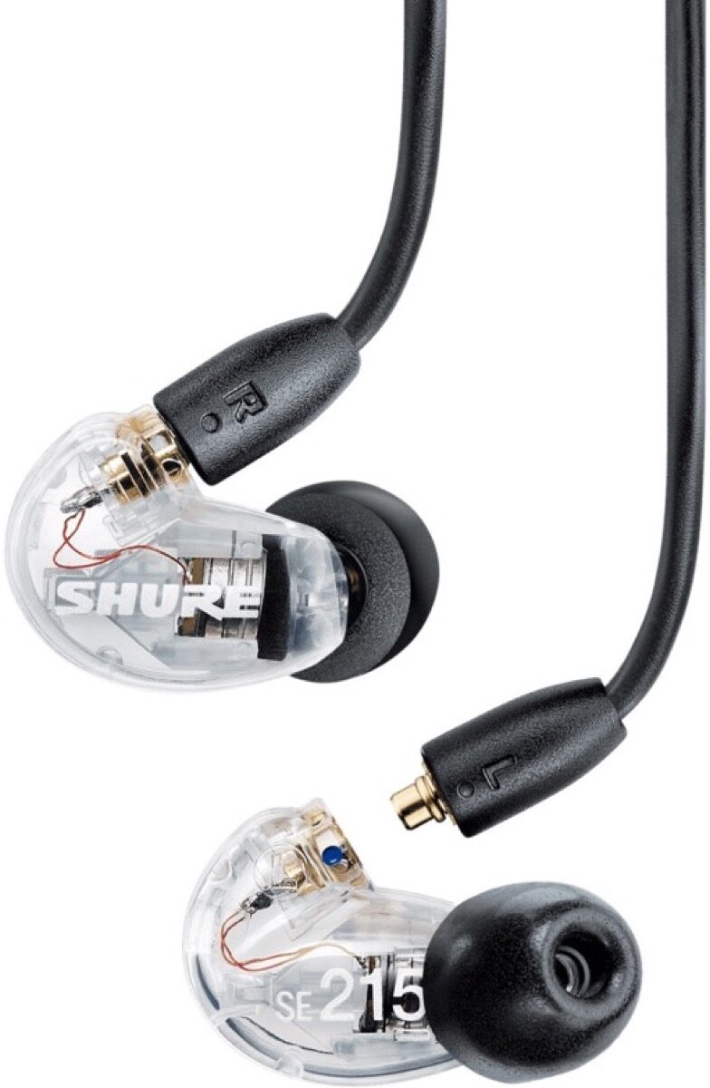 Shure AONIC 215 Sound Isolating Earphones, Clear, SE215DYCL+UNI, Open Box (Very Good), Main