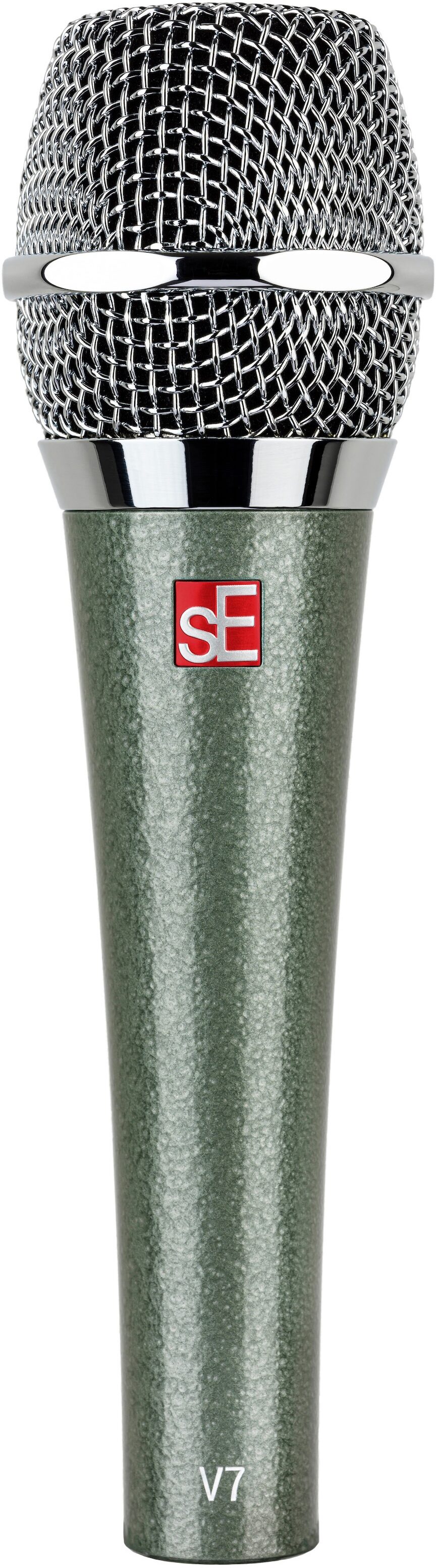 sE Electronics V7 Handheld Supercardioid Dynamic Vocal Microphone, Vintage Edition, Action Position Front