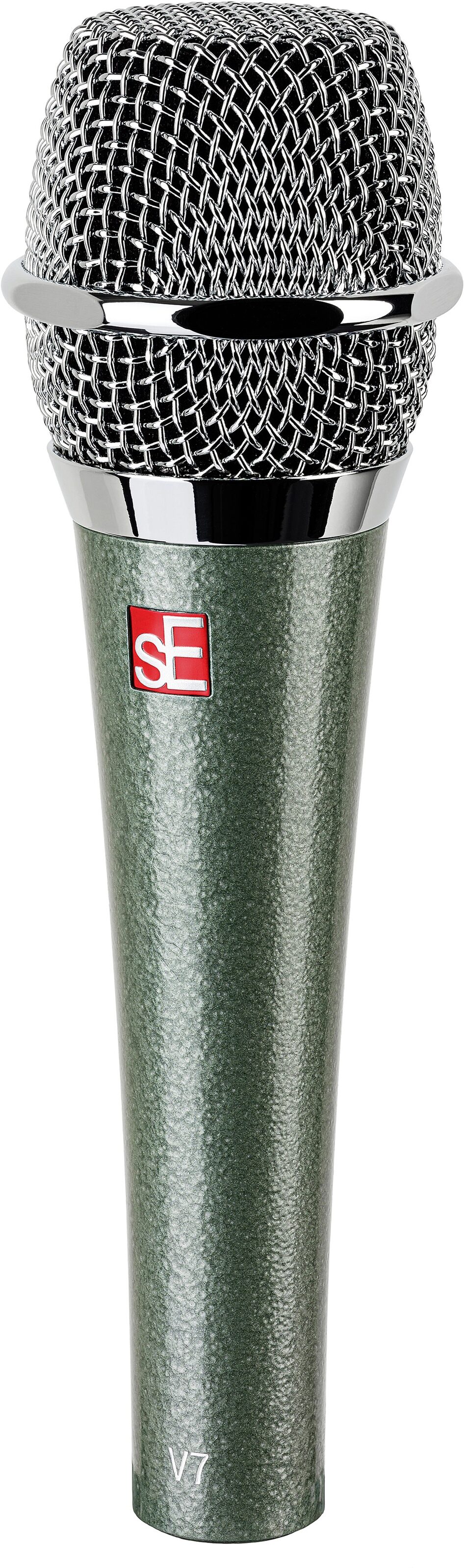 sE Electronics V7 Handheld Supercardioid Dynamic Vocal Microphone, Vintage Edition, Action Position Front