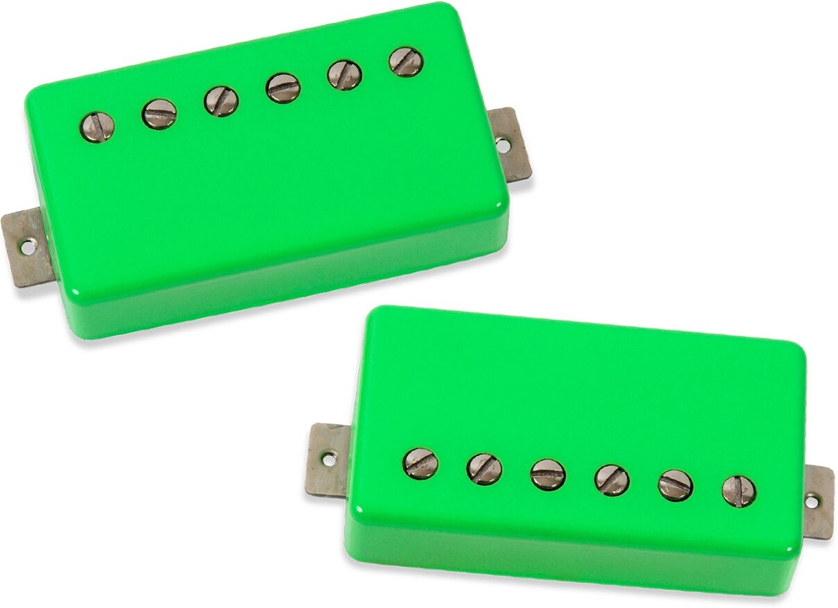 Seymour Duncan Hot-Rodded Humbucker Pickup Set, Lime Green, Action Position Front