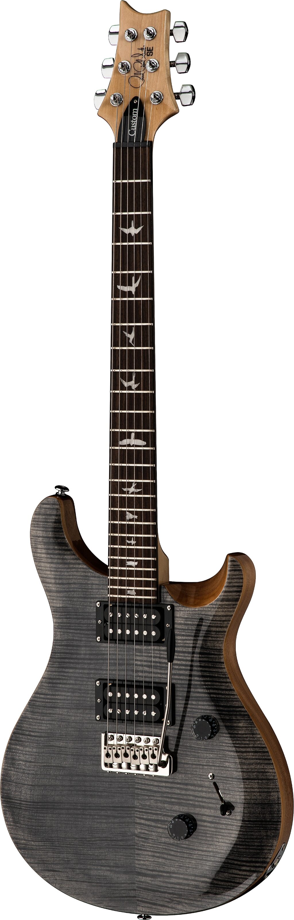 PRS Paul Reed Smith SE Custom 24 Electric Guitar (with Gig Bag), Charcoal, Open Box (Very Good), Action Position Back