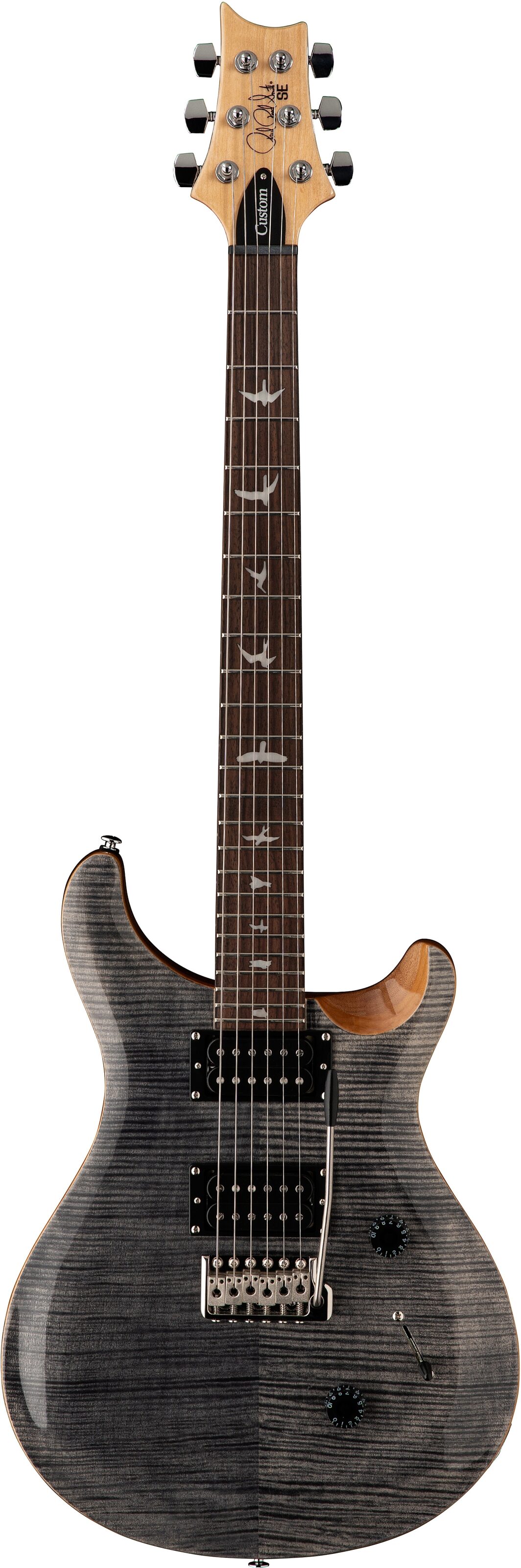 PRS Paul Reed Smith SE Custom 24 Electric Guitar (with Gig Bag), Charcoal, Open Box (Very Good), Action Position Back