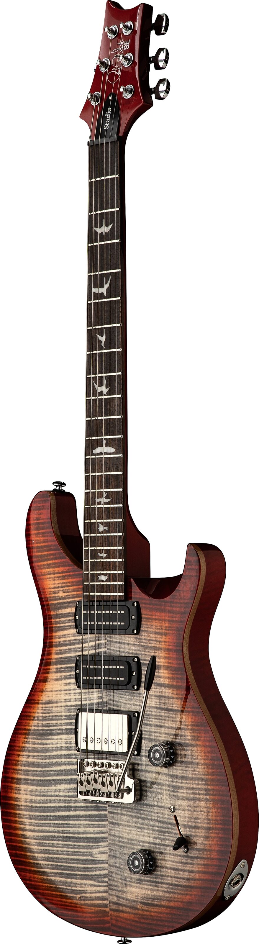PRS Paul Reed Smith SE Studio Electric Guitar (with Gig Bag), Charcoal Cherry Burst, Action Position Back