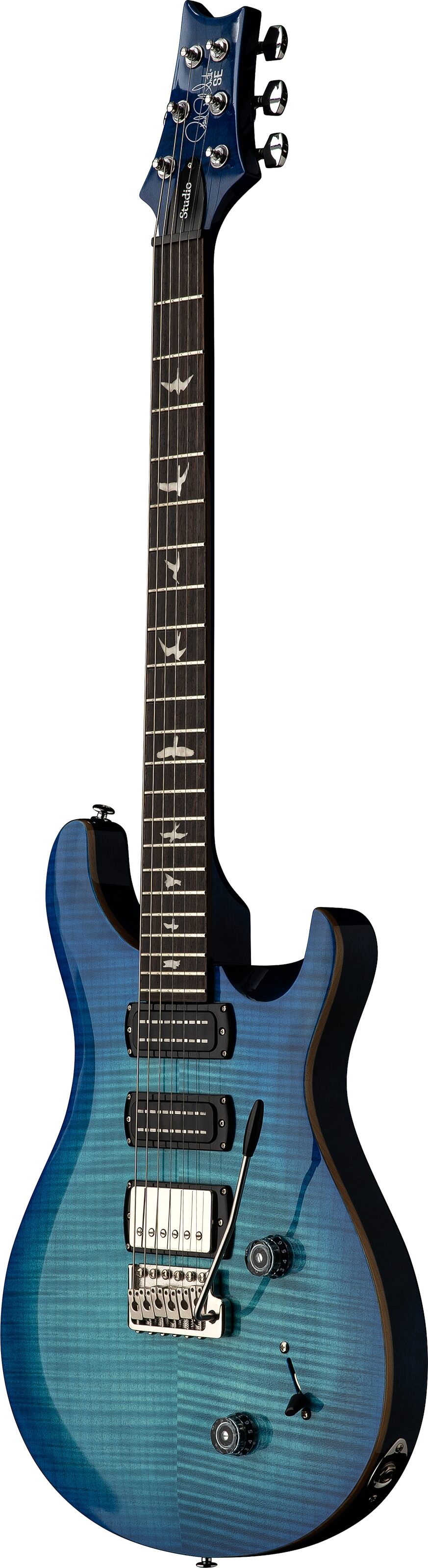PRS Paul Reed Smith SE Studio Electric Guitar (with Gig Bag), Lake Blue, Action Position Back