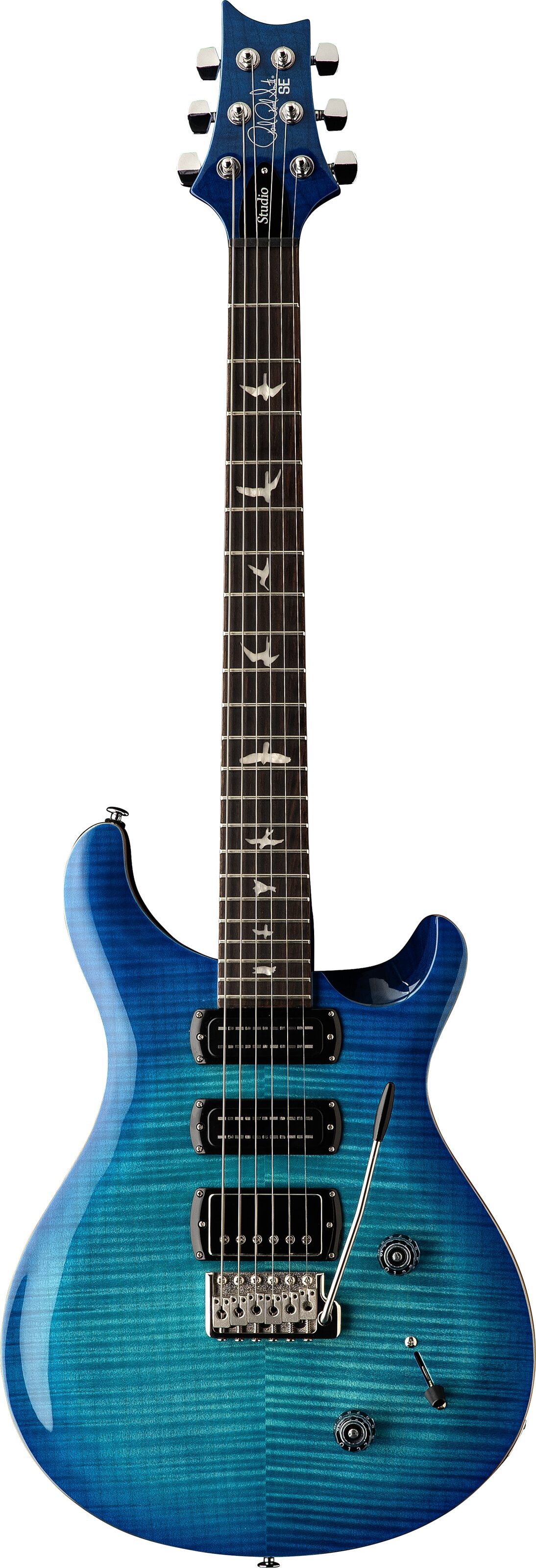 PRS Paul Reed Smith SE Studio Electric Guitar (with Gig Bag), Lake Blue, Action Position Back