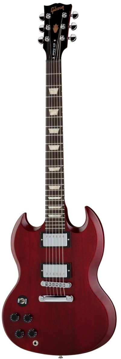 Gibson SG '60s Tribute Electric Guitar (with Case), Left-Handed, Heritage Cherry