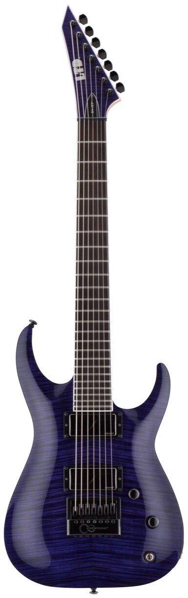 ESP LTD Brian Head Welch SH-7 Electric Guitar, 7-String (with Case), See-Thru Purple, Open Box (Very Good), Main