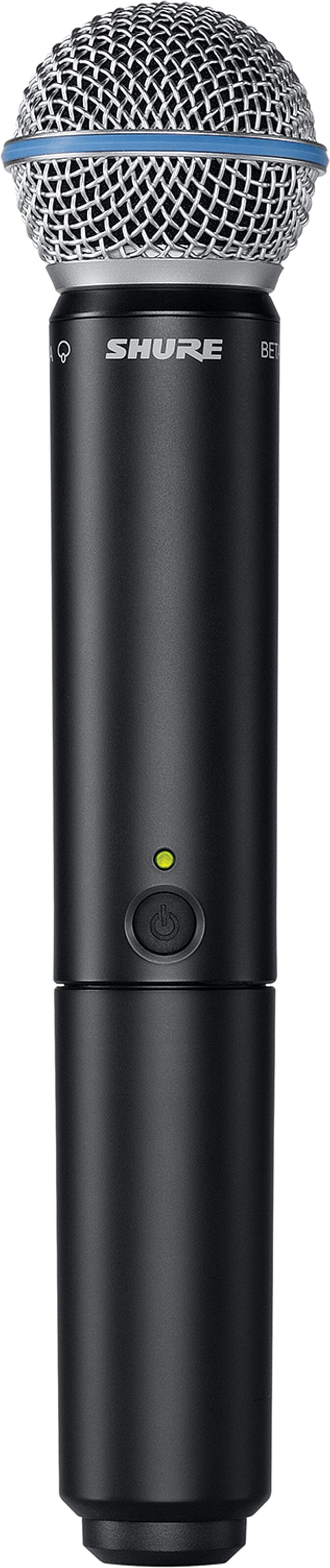 Shure BLX2/B58 Handheld Wireless Beta 58A Microphone Transmitter, Band J11 (596-616 MHz), Action Position Back