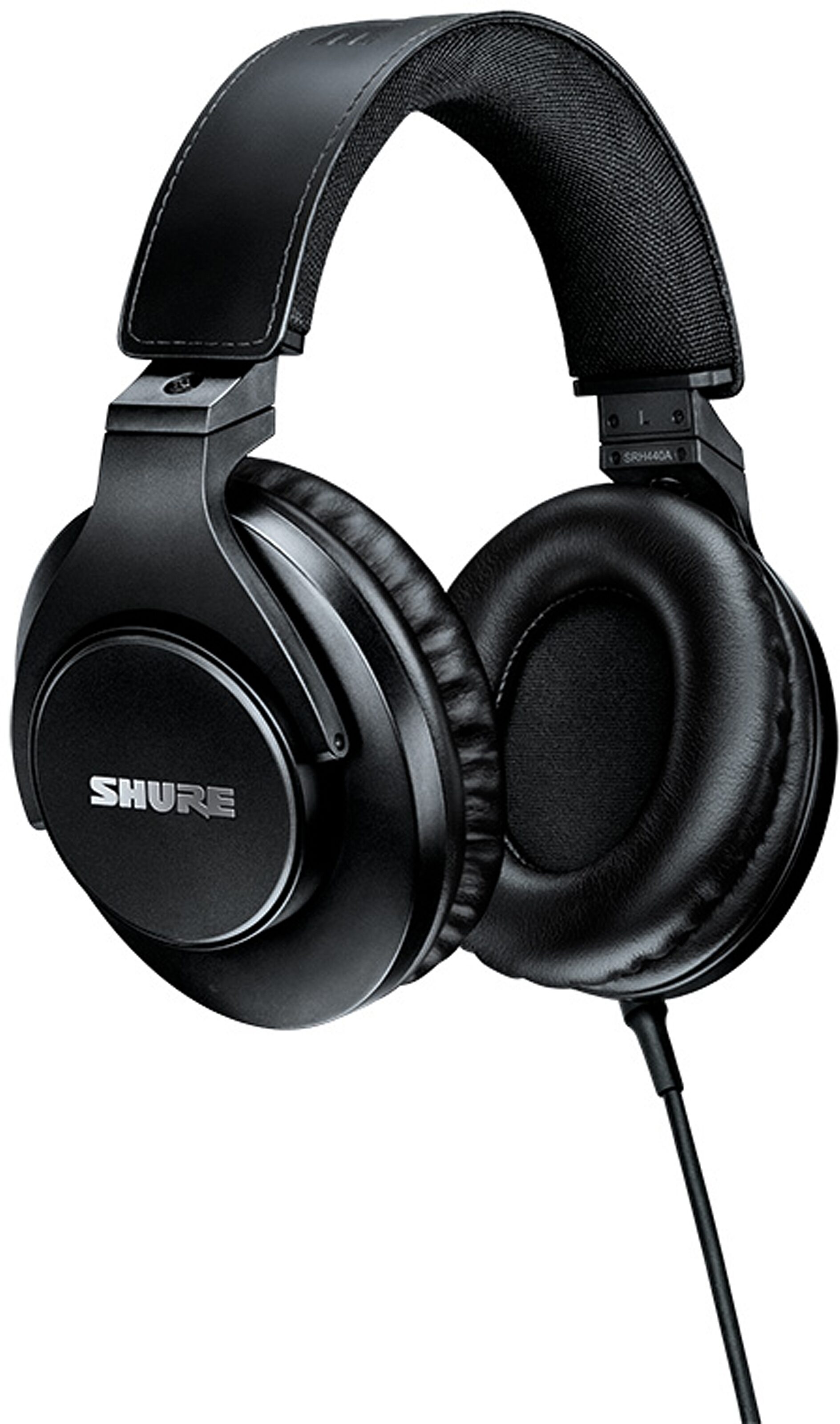 Shure MV7+ Hybrid USB/XLR Podcast Microphone, Black, Bundle with Headphones, Action Position Back