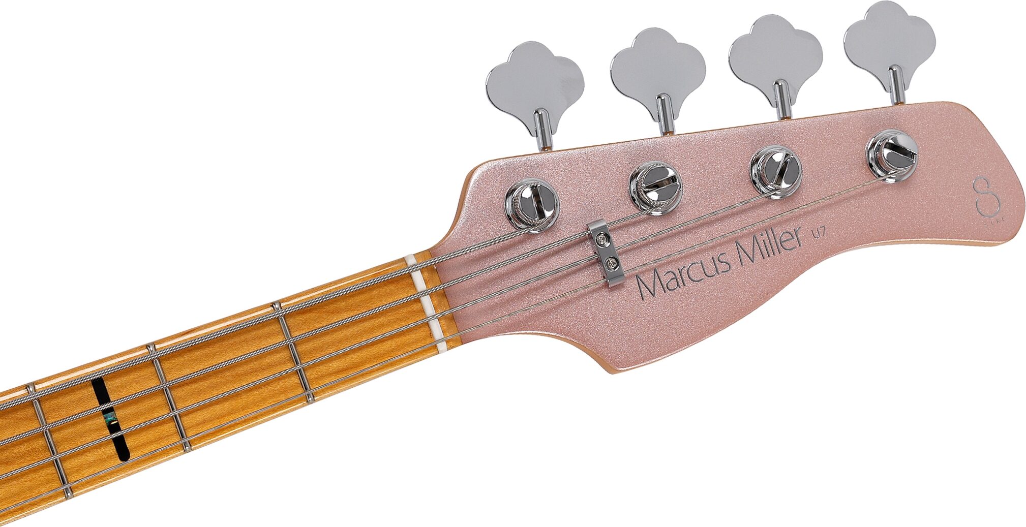 Sire Marcus Miller U7 Electric Bass, Rose Gold, Action Position Back