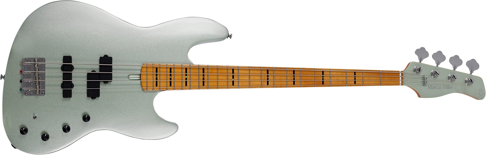 Sire Marcus Miller U7 Electric Bass, Surf Green Metallic, Action Position Back