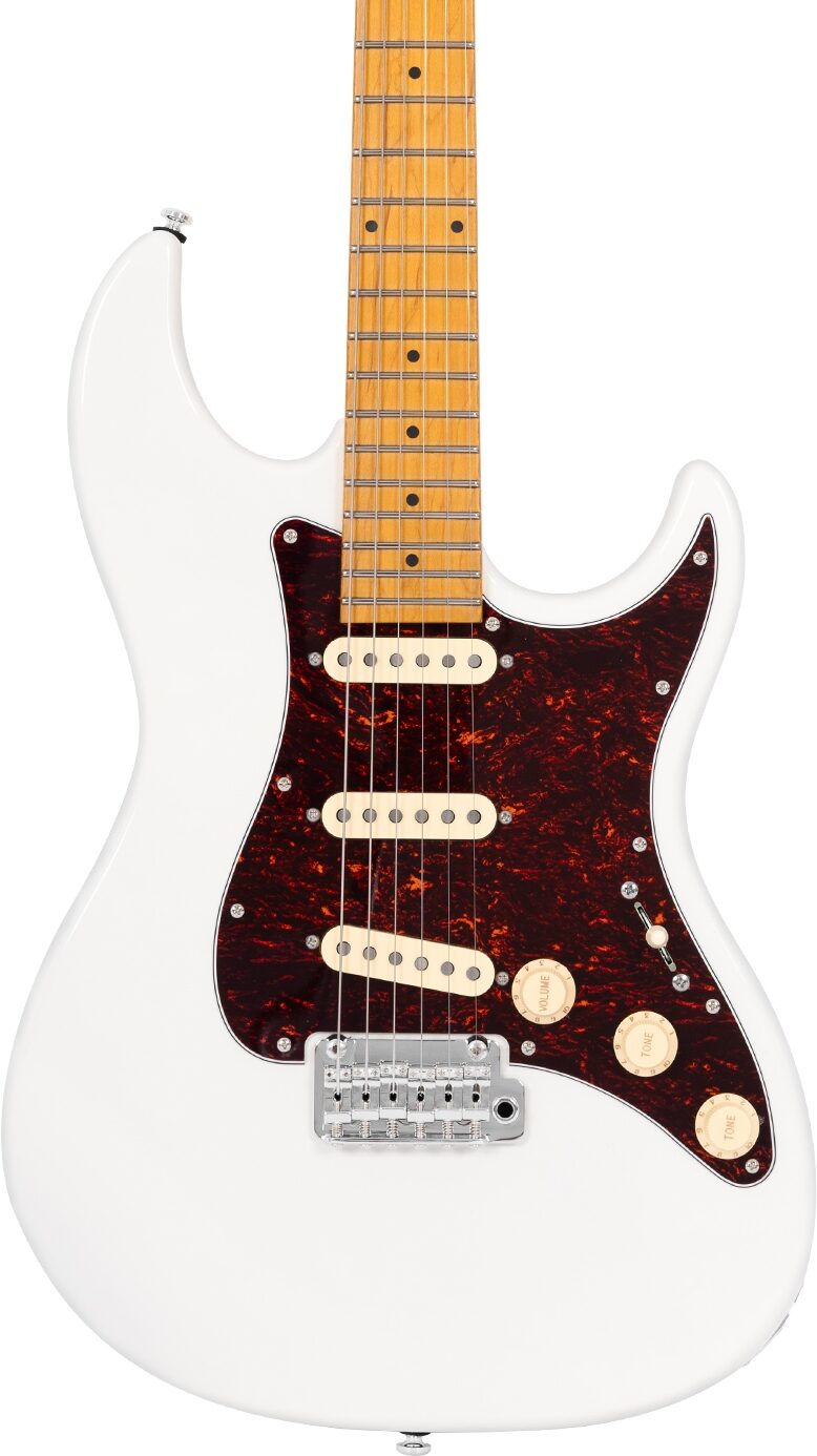 Sire Larry Carlton S5 Electric Guitar, Olympic White, Action Position Back