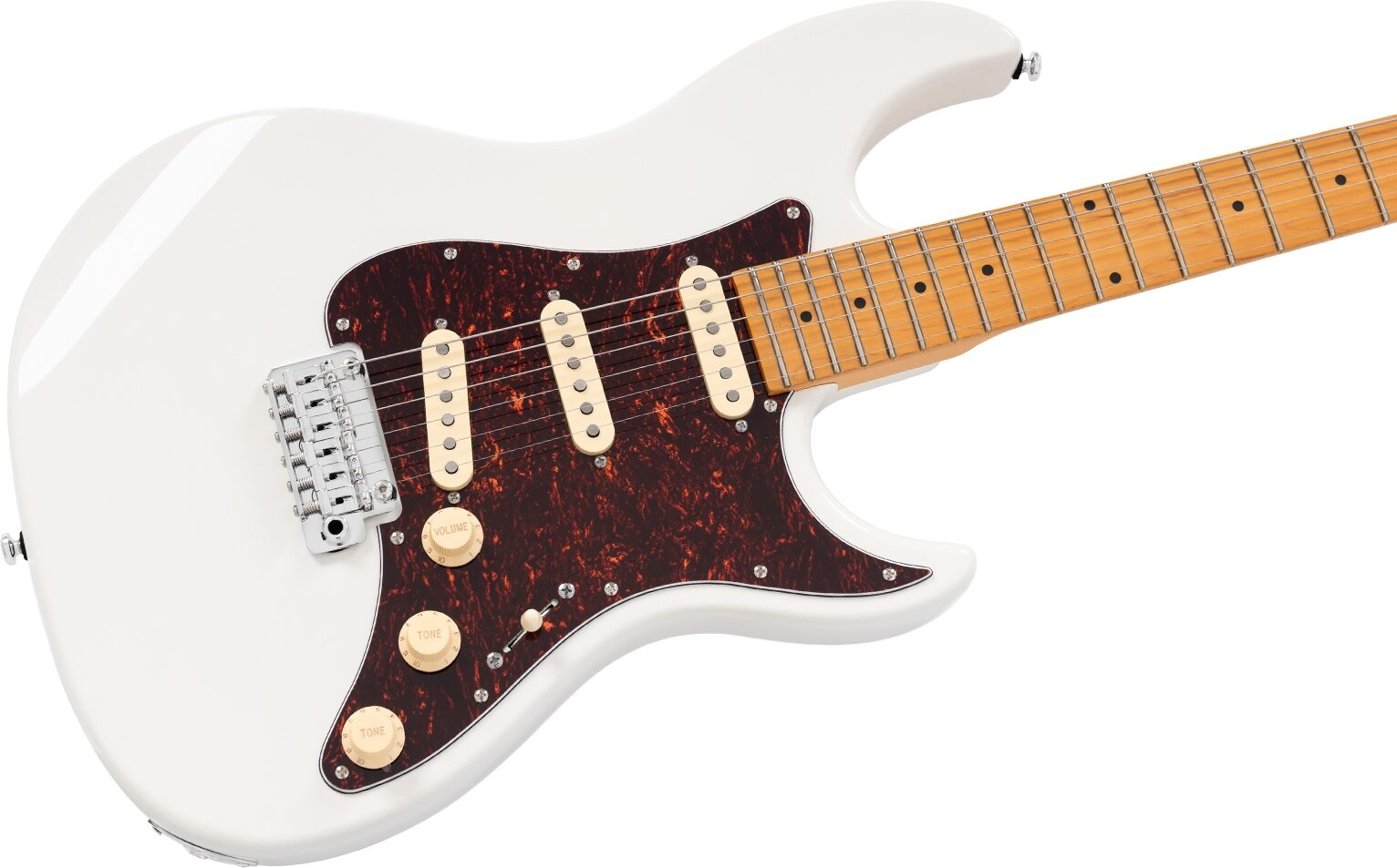 Sire Larry Carlton S5 Electric Guitar, Olympic White, Action Position Back