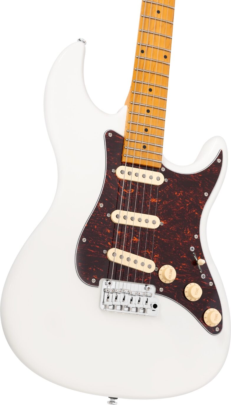 Sire Larry Carlton S5 Electric Guitar, Olympic White, Action Position Back