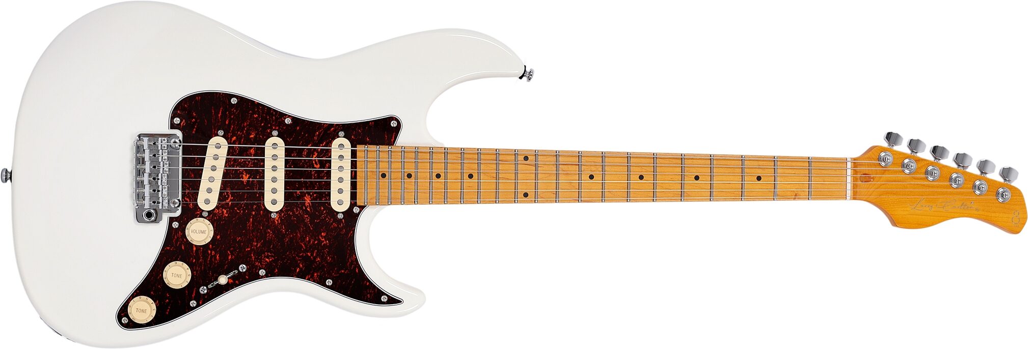 Sire Larry Carlton S5 Electric Guitar, Olympic White, Action Position Back