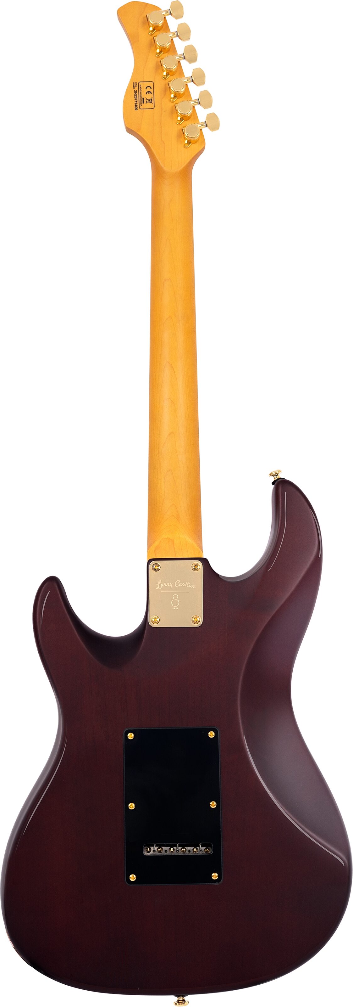 Sire Larry Carlton S10 SSS Electric Guitar (with Case), Tobacco Sunburst, Action Position Back